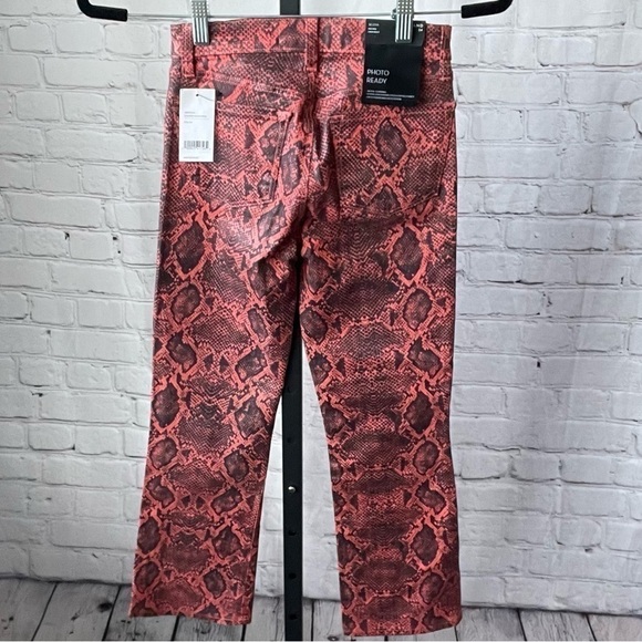 NWT J Brand Selena Mid-Rise Snakeskin-Print Crop Bootcut Jeans Size 26 - Picture 6 of 10